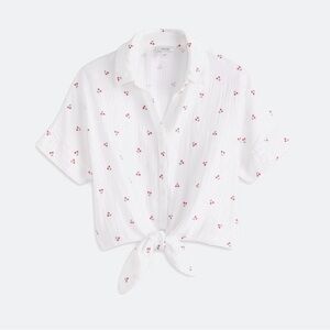 Cece Sportswear Dolly Tie Front Blouse